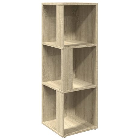 Hoekkast 33x33x100 cm bewerkt hout sonoma eikenkleurig 2