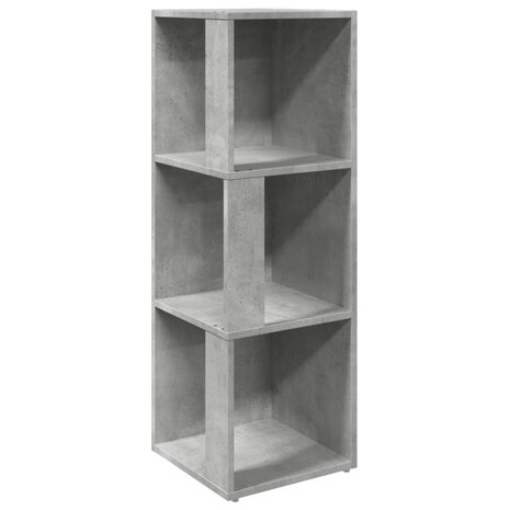 Hoekkast 33x33x100 cm bewerkt hout betongrijs 2