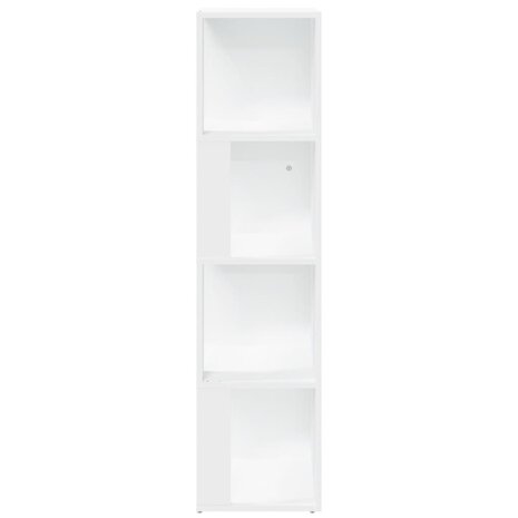 Hoekkast 33x33x132 cm bewerkt hout wit 5