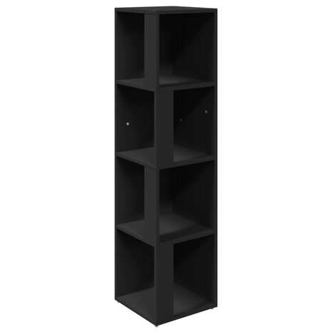 Hoekkast 33x33x132 cm bewerkt hout zwart 2