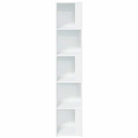 Hoekkast 33x33x164,5 cm bewerkt hout wit 6
