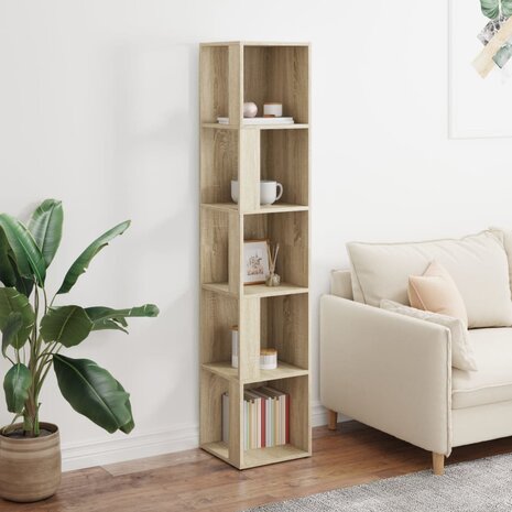 Hoekkast 33x33x164,5 cm bewerkt hout sonoma eikenkleurig 3