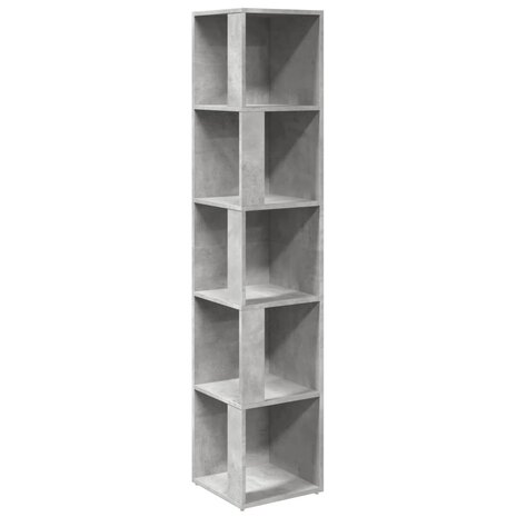 Hoekkast 33x33x164,5 cm bewerkt hout betongrijs 2