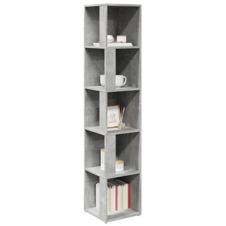 Hoekkast 33x33x164,5 cm bewerkt hout betongrijs 4