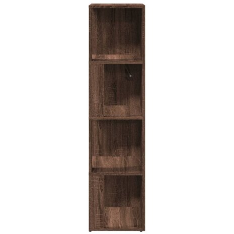 Hoekkast 33x33x132 cm bewerkt hout bruin eikenkleur 3