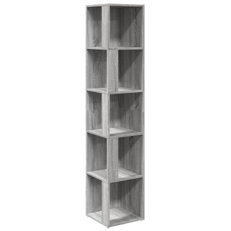 Hoekkast 33x33x164,5 cm bewerkt hout grijs sonoma eikenkleurig 2