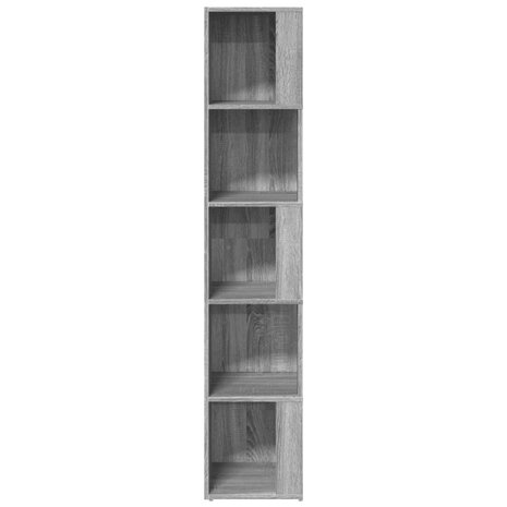 Hoekkast 33x33x164,5 cm bewerkt hout grijs sonoma eikenkleurig 4