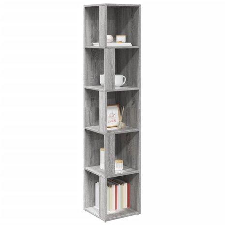 Hoekkast 33x33x164,5 cm bewerkt hout grijs sonoma eikenkleurig 6