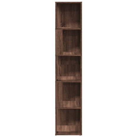Hoekkast 33x33x164,5 cm bewerkt hout bruin eikenkleur 3