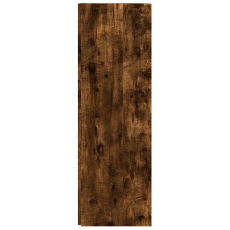 Hoekkast 33x33x100 cm bewerkt hout gerookt eikenkleurig 6