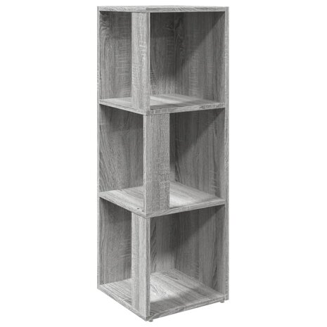 Hoekkast 33x33x100 cm bewerkt hout grijs sonoma eikenkleurig 2