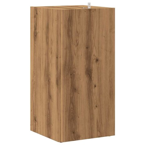 Hoekkast 33x33x67 cm bewerkt hout artisanaal eikenkleur 6