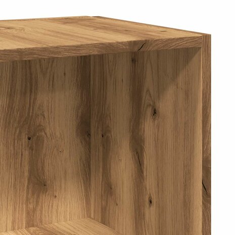 Hoekkast 33x33x67 cm bewerkt hout artisanaal eikenkleur 7