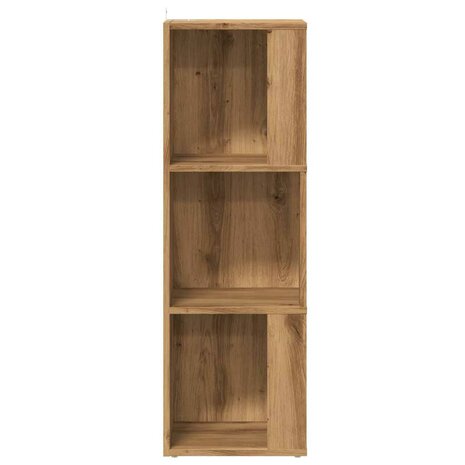 Hoekkast 33x33x100 cm bewerkt hout artisanaal eikenkleur 5
