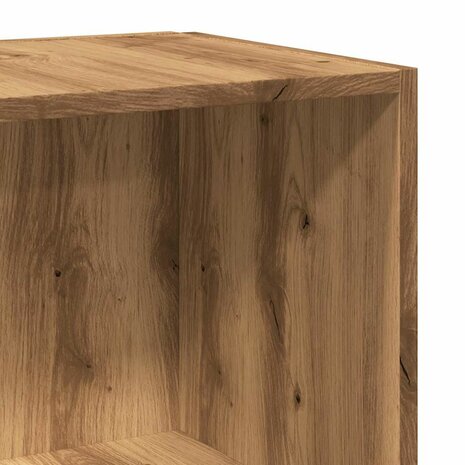 Hoekkast 33x33x132 cm bewerkt hout artisanaal eikenkleur 6