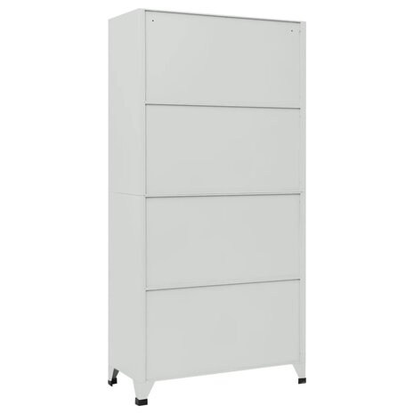 Lockerkast met 6 vakken 90x45x180 cm staal grijs  5