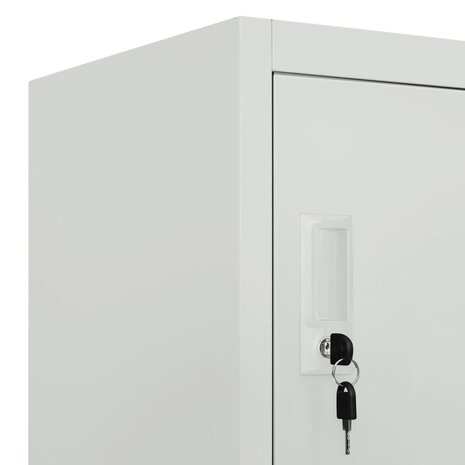 Lockerkast met 6 vakken 90x45x180 cm staal grijs  7