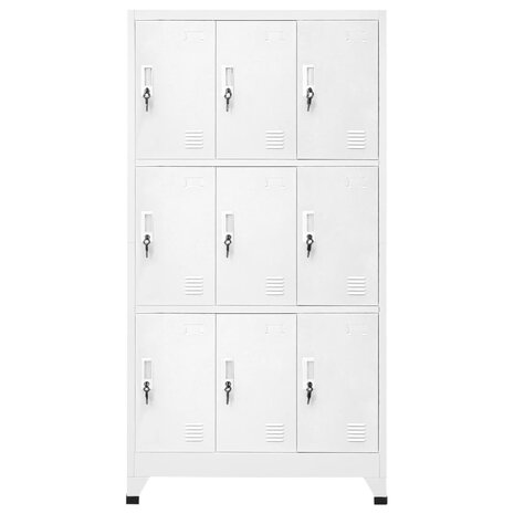Lockerkast met 9 vakken 90x45x180 cm staal grijs  2