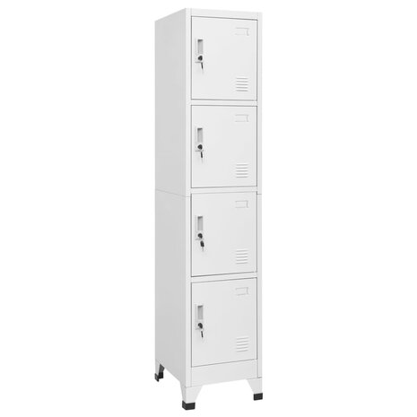 Lockerkast met 4 vakken 38x45x180 cm   1