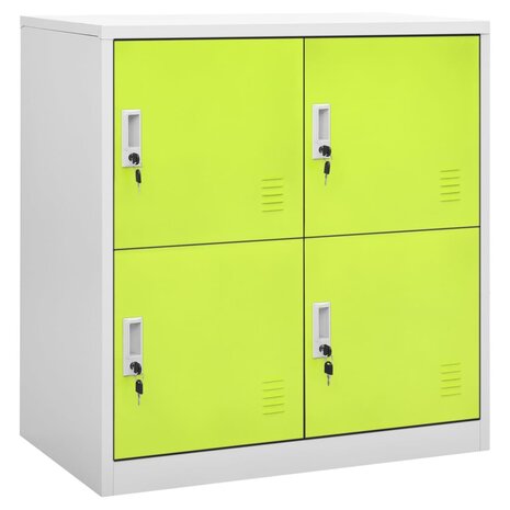 Lockerkasten 2 st 90x45x92,5 cm staal lichtgrijs en groen 2