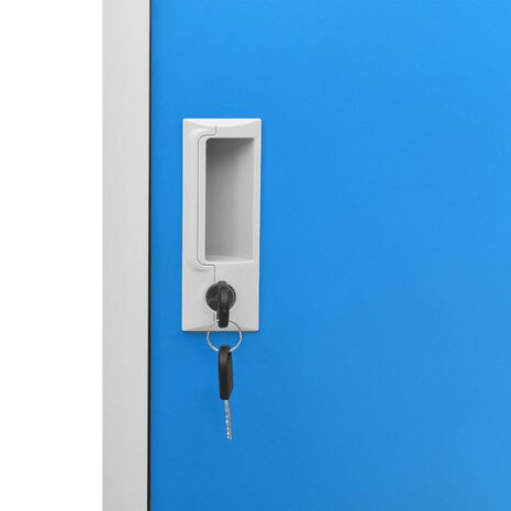 Lockerkasten 5 st 90x45x92,5 cm staal lichtgrijs en blauw 7