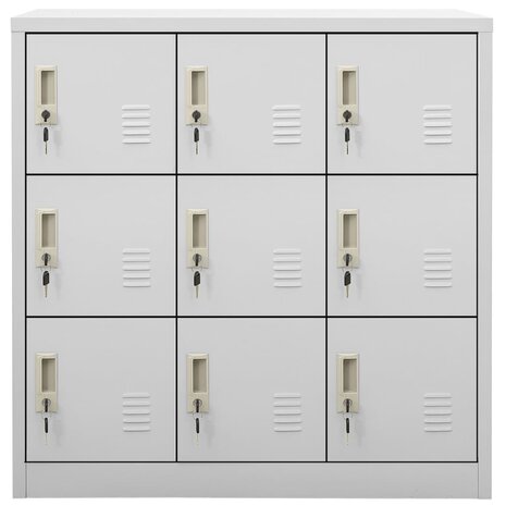 Lockerkasten 2 st 90x45x92,5 cm staal lichtgrijs 3