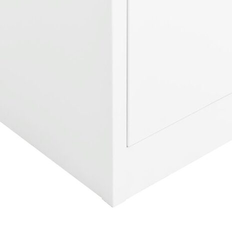Lockerkast 90x40x180 cm staal wit 6