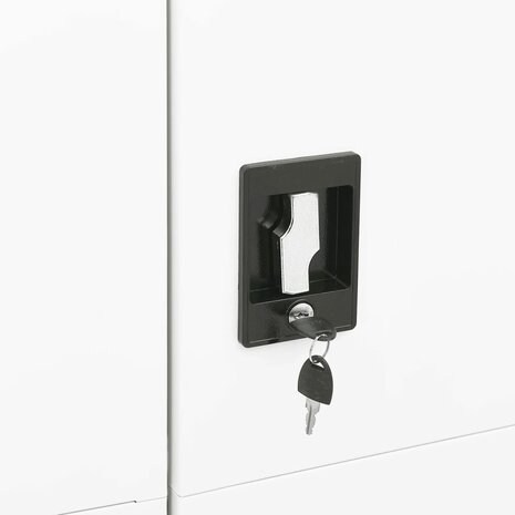 Lockerkast 90x40x180 cm staal wit 7