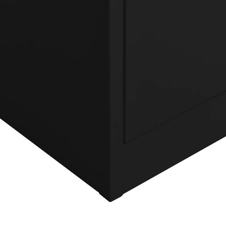 Lockerkast 90x40x180 cm staal zwart 6