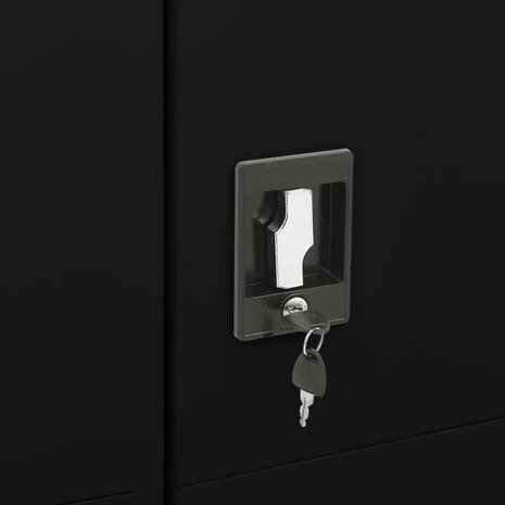 Lockerkast 90x40x180 cm staal zwart 7