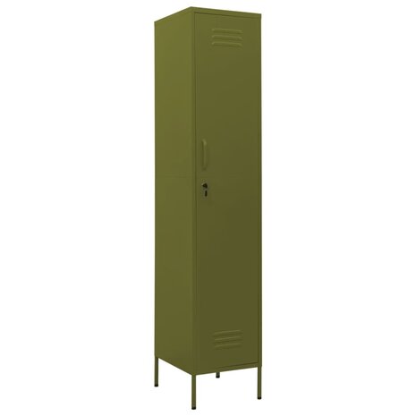 Lockerkast 35x46x180 cm staal olijfgroen 2