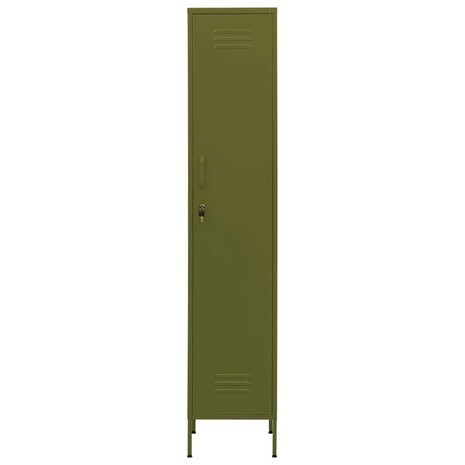 Lockerkast 35x46x180 cm staal olijfgroen 3