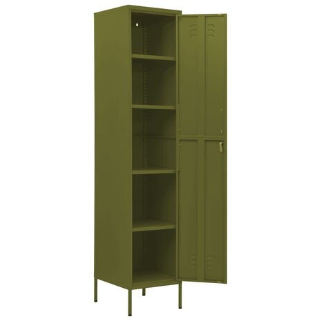 Lockerkast 35x46x180 cm staal olijfgroen 6