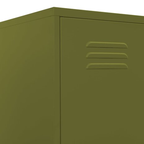 Lockerkast 35x46x180 cm staal olijfgroen 8