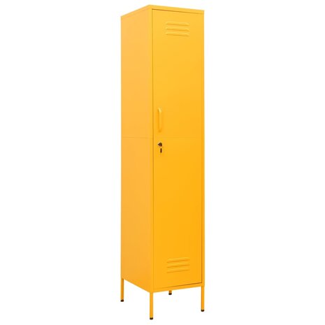 Lockerkast 35x46x180 cm staal mosterdgeel 2