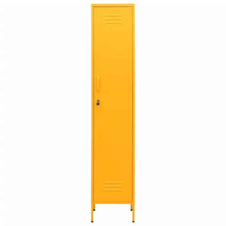 Lockerkast 35x46x180 cm staal mosterdgeel 3