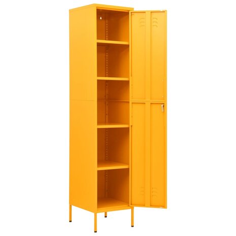 Lockerkast 35x46x180 cm staal mosterdgeel 6