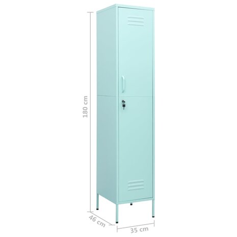 Lockerkast 35x46x180 cm staal mint 9