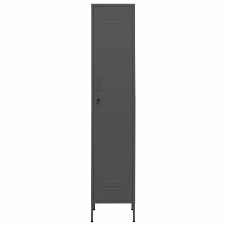 Lockerkast 35x46x180 cm staal antracietkleurig 3