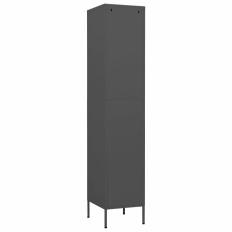 Lockerkast 35x46x180 cm staal antracietkleurig 5