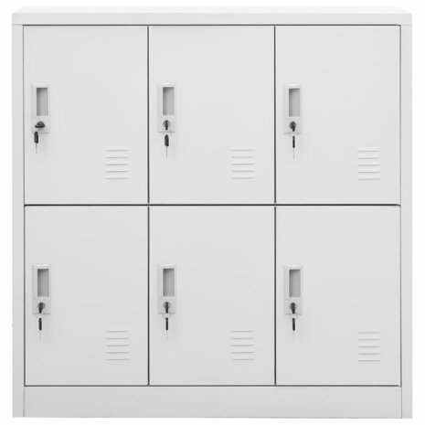 Lockerkast 90x45x92,5 cm staal lichtgrijs 2