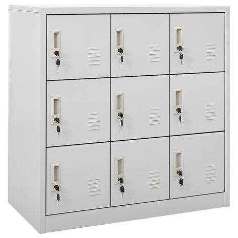 Lockerkast 90x45x92,5 cm staal lichtgrijs 1