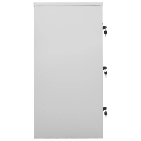 Lockerkast 90x45x92,5 cm staal lichtgrijs 3