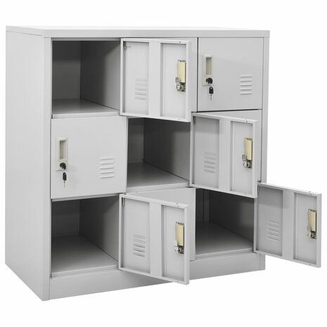 Lockerkast 90x45x92,5 cm staal lichtgrijs 5