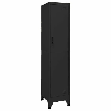 Lockerkast 38x45x180 cm staal zwart 1