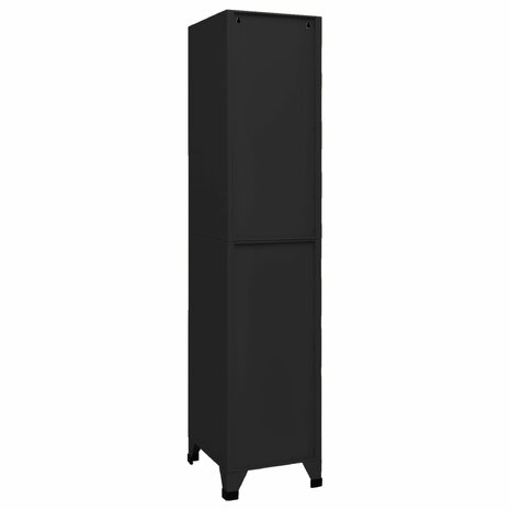 Lockerkast 38x45x180 cm staal zwart 2