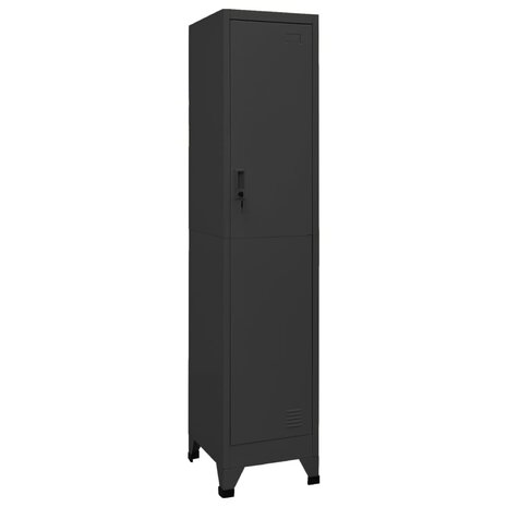 Lockerkast 38x45x180 cm staal antracietkleurig 1