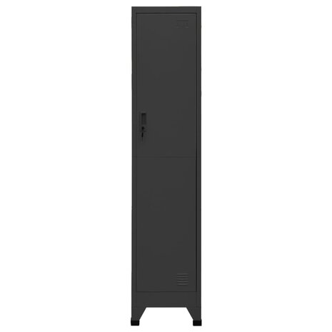 Lockerkast 38x45x180 cm staal antracietkleurig 3