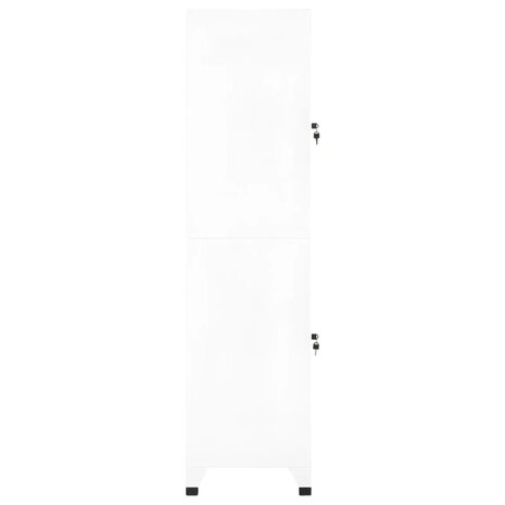 Lockerkast 38x45x180 cm staal wit 4
