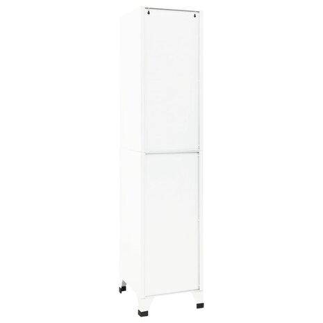 Lockerkast 38x45x180 cm staal wit 5